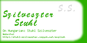 szilveszter stuhl business card